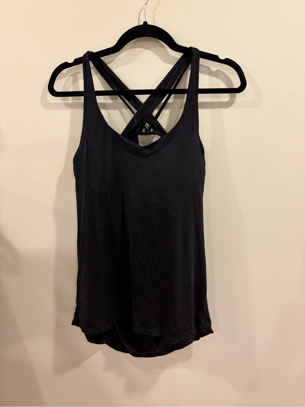 Athleta Black Strappy Tank Top Size M